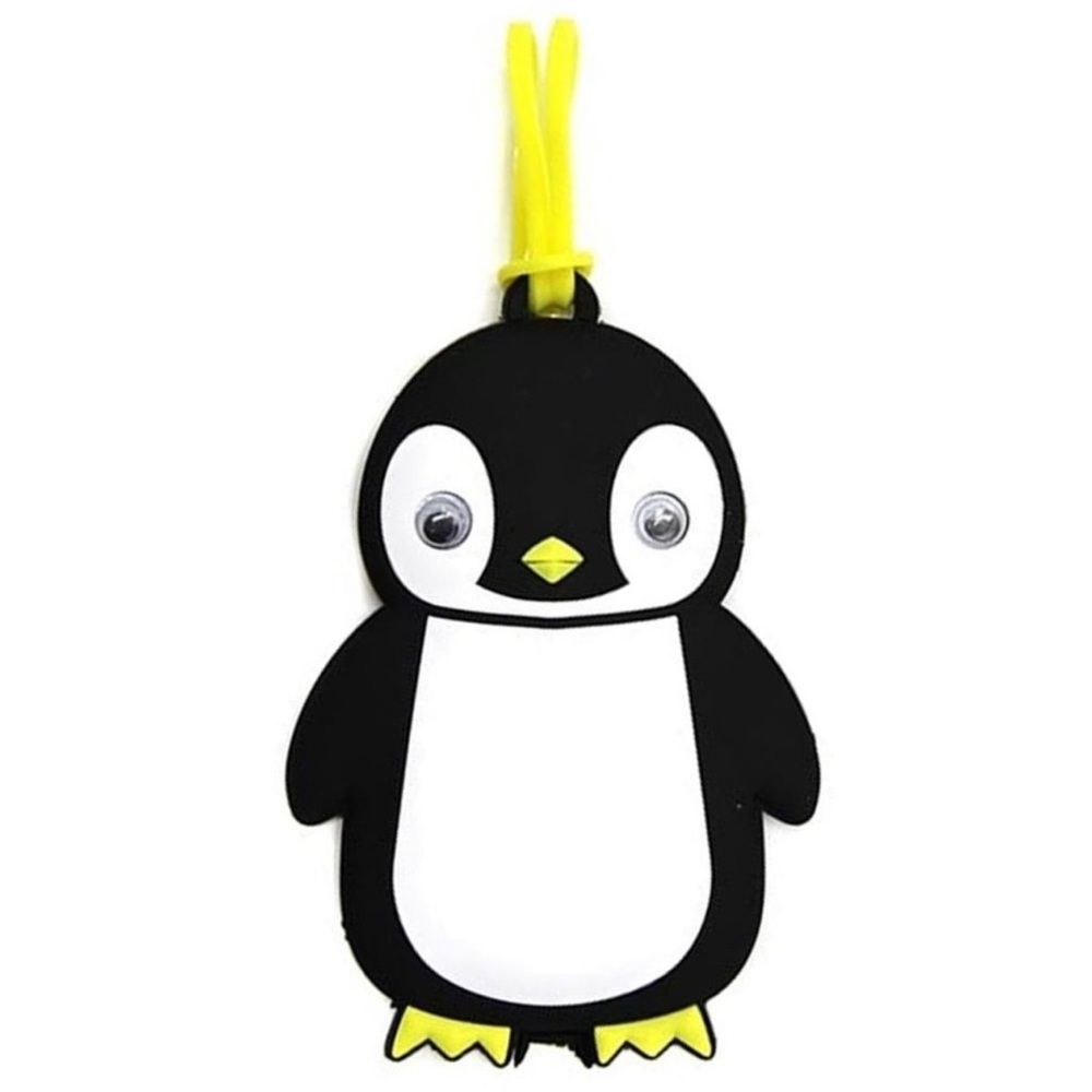 Extremely Cute Penguin PVC Luggage Tag. Durable.